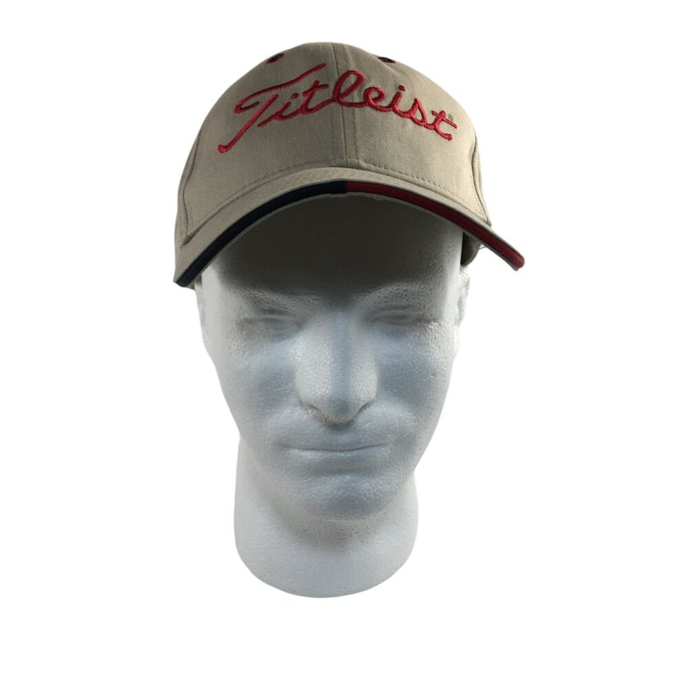 TITLEIST CAP HAT NEW ERA STRAP BACK ADJUSTABLE TAN RED